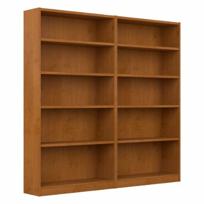 Picture of Bush Furniture Universal 72inH 5-Shelf Bookcases, Natural Cherry, Set Of 2 Bookcases, Standard Delivery