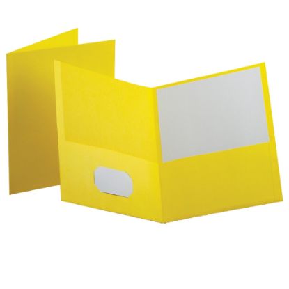 Picture of Oxford Twin-Pocket Portfolios, Yellow, Pack Of 10