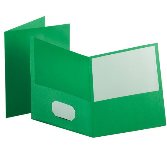 Picture of Oxford Twin-Pocket Portfolios, Green, Pack Of 10