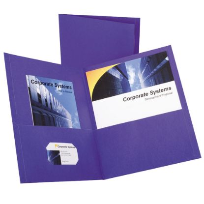 Picture of Oxford Twin-Pocket Portfolios, Purple, Pack Of 10