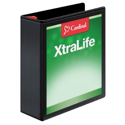 Picture of Cardinal XtraLife Locking Slant-D Ring 3-Ring Binder, 3in D-Rings, Black