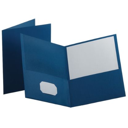 Picture of Oxford Twin-Pocket Portfolios, Medium Blue, Pack Of 10