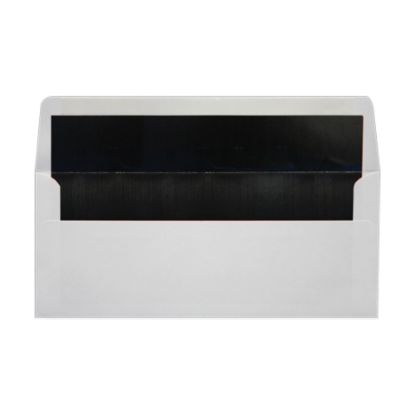 Picture of LUX #10 Foil-Lined Square-Flap Envelopes, Peel & Press Closure, White/Black, Pack Of 500