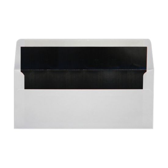 Picture of LUX #10 Foil-Lined Square-Flap Envelopes, Peel & Press Closure, White/Black, Pack Of 500