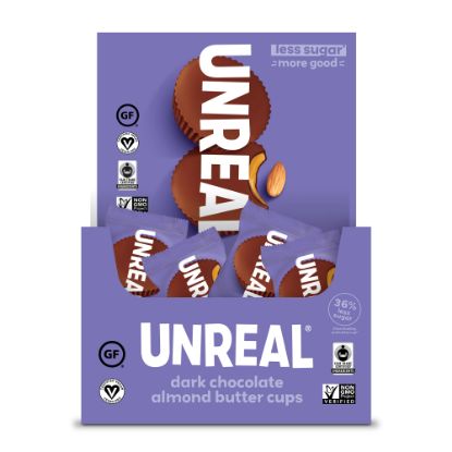 Picture of Unreal Dark Chocolate Almond Butter Cups, 0.53 Oz, Pack Of 40 Cups