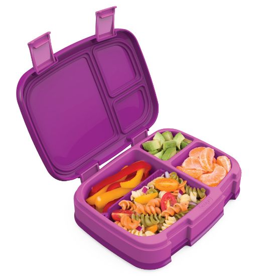 Picture of Bentgo Fresh 4-Compartment Bento-Style Lunch Box, 2-7/16inH x 7inW x 9-1/4inD, Purple