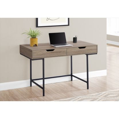 Picture of Monarch Specialties Pollard 48inW Computer Desk, Dark Taupe Wood/Black