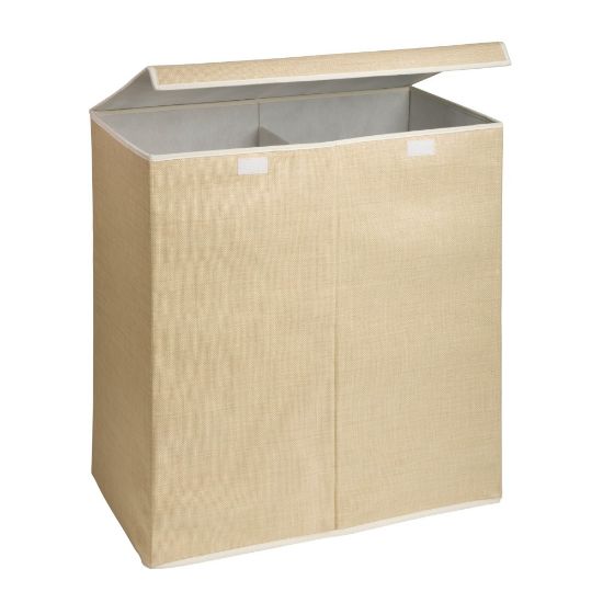 Picture of Honey-Can-Do Large Dual Laundry Hamper with Lid, Beige