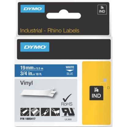 Picture of DYMO White on Blue Color Coded Label, LJ7442