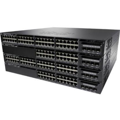 Picture of Cisco Catalyst 3650-8X24UQ-S Switch - 24 Ports - Manageable - Gigabit Ethernet, 10 Gigabit Ethernet - 1000Base-T, 10GBase-X, 10GBase-T - 3 Layer Supported - Modular - Twisted Pair, Optical Fiber - 1U High - Standalone, Rack-mountable, Desktop