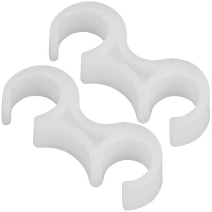 Picture of Flash Furniture Plastic Ganging Clips, 1in x 1in, White, Pack Of 2 Clips