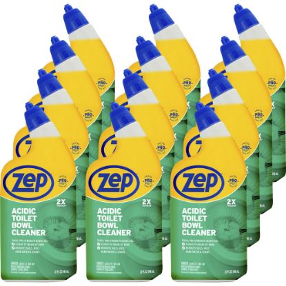 Picture of Zep Acidic Toilet Bowl Cleaner - 32 fl oz (1 quart) - Wintergreen Scent - 12 / Carton - White