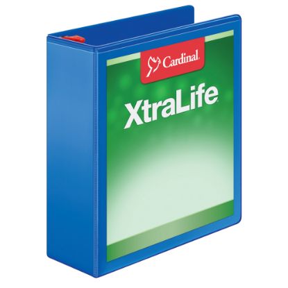 Picture of Cardinal XtraLife Locking Slant-D Ring 3-Ring Binder, 3in D-Rings, Blue