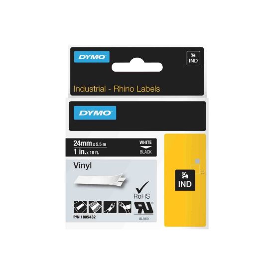 Picture of DYMO White on Black Color Coded Label, LJ7447