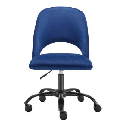 Picture of Eurostyle Alby Velvet Office Chair, Black/Blue