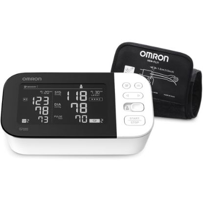 Picture of Omron 10 Series Wireless Upper Arm Blood Pressure Monitor - For Blood Pressure - Irregular Heartbeat Detection, Hypertension Indicator, Bluetooth Connectivity, Memory Storage, Easy-to-read Display, LCD Display, Backlit Digital Display