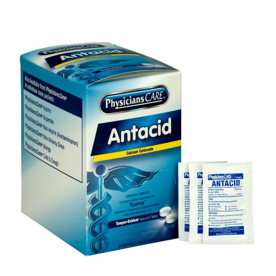 Picture of PhysiciansCare Antacid Heartburn Medication, 2 Tablets Per Packet, Box Of 50 Packets