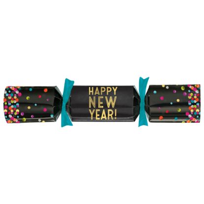 Picture of Amscan 3902561 New Years Colorful Confetti Crackers, Black, Set Of 8 Crackers