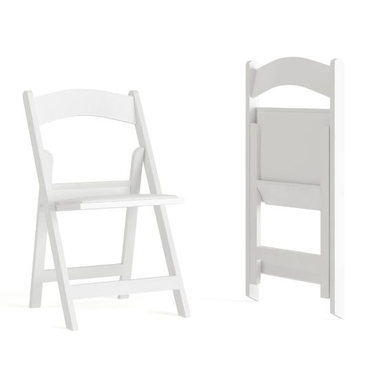 Picture of Flash Furniture Hercules 1000-lb Weight Capacity Folding Event Chairs, White, Set Of 2 Chairs