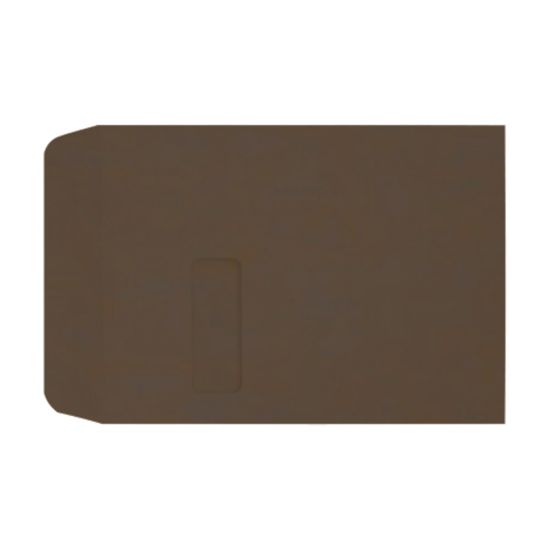 Picture of LUX #9 1/2 Open-End Window Envelopes, Top Left Window, Gummed Seal, Chocolate, Pack Of 1,000