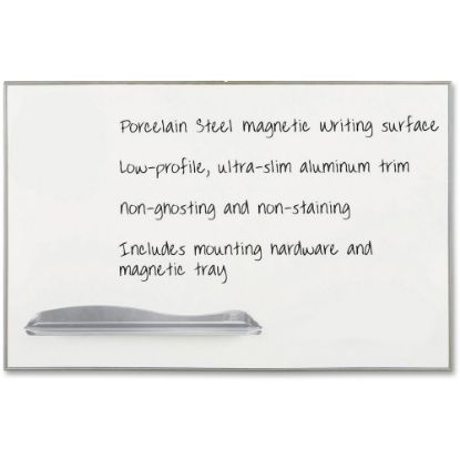 Picture of Balt Best Rite Low-Profile Porcelain Dry-Erase Whiteboard, 72in x 48in, Aluminum Frame With Silver Finish