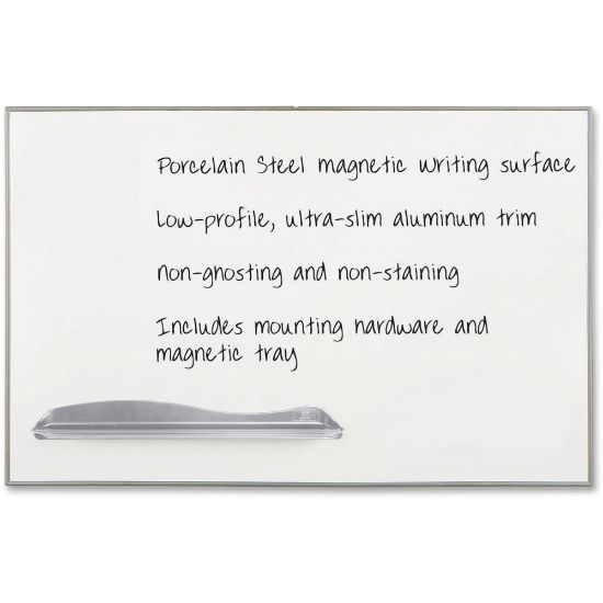 Picture of Balt Best Rite Low-Profile Porcelain Dry-Erase Whiteboard, 72in x 48in, Aluminum Frame With Silver Finish