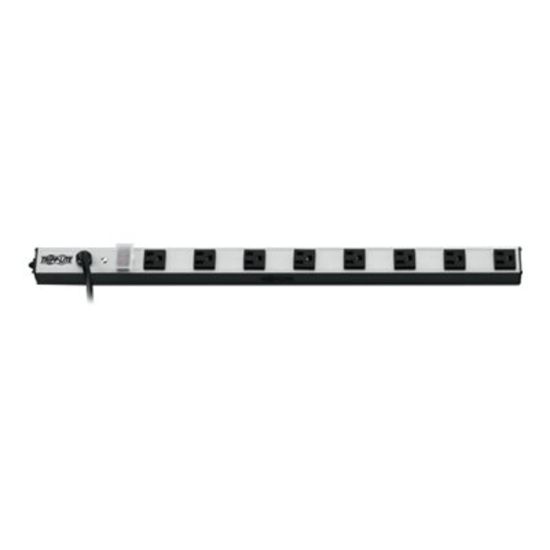 Picture of Tripp Lite Power Strip 120V 5-15R 8 Outlet 10ft Cord 24in Length Vertical - Power strip (rack-mountable / external) - 15 A - AC 120 V - 1800 Watt - input: NEMA 5-15P - output connectors: 8 - 10 ft cord - black