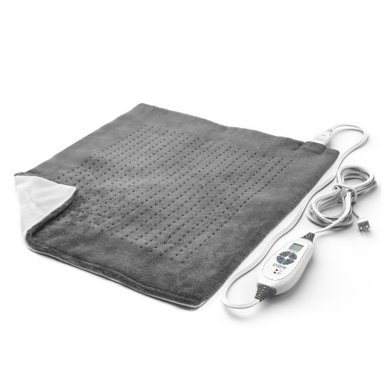 Picture of Pure Enrichment PureRelief XXL Ultra-Wide Microplush Heating Pad, 19-1/2in x 24in, Charcoal Gray