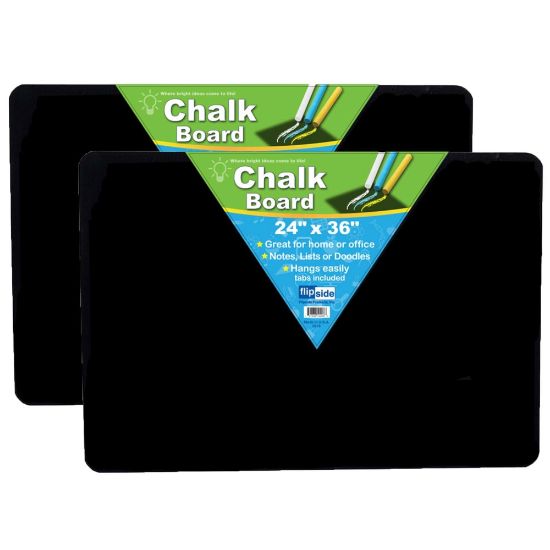 Picture of Flipside Products Chalkboards, MDF, 24in x 36in, Black, Pack Of 2 Chalkboards