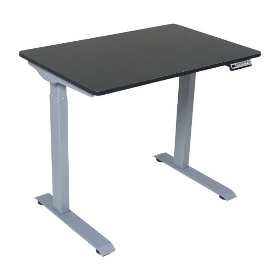 Picture of Victor Electric 36inW Standing Desk, Black/Light Gray