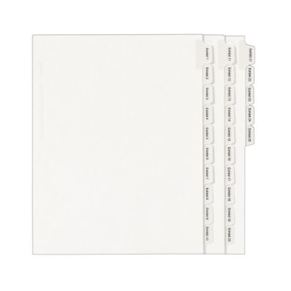 Picture of Avery Allstate-Style Collated Legal Exhibit Dividers, 8 1/2in x 11in, White Dividers/White Tabs, EXHIBIT 1-25, Pack Of 25 Tabs