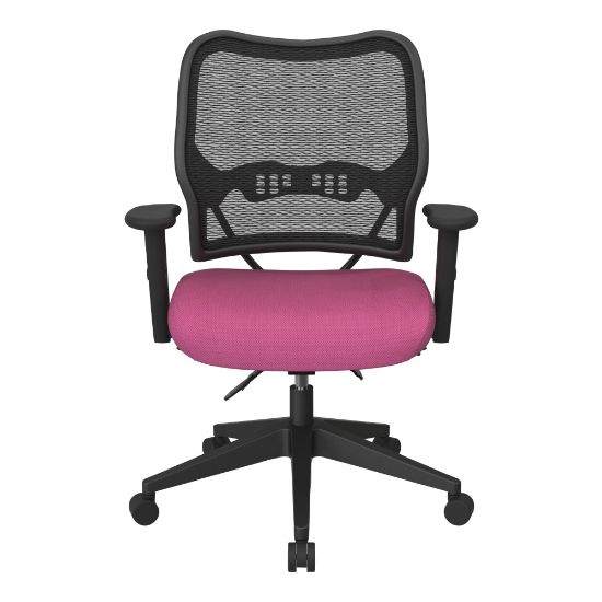 Picture of Space Seating Deluxe Ergonomic Mesh Mid-Back Office Chair, Pink/Black