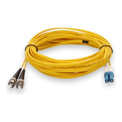 Picture of AddOn 4m LC to ST OS1 Yellow Patch Cable - Patch cable - LC/UPC single-mode (M) to ST/UPC single-mode (M) - 4 m - fiber optic - duplex - 9 / 125 micron - OS1 - halogen-free - yellow