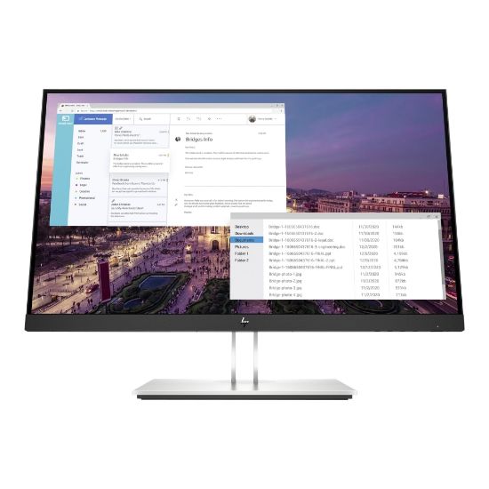 Picture of HP E23 G4 - E-Series - LED monitor - 23in - 1920 x 1080 Full HD (1080p) @ 60 Hz - IPS - 250 cd/m2 - 1000:1 - 5 ms - HDMI, VGA, DisplayPort - black, silver