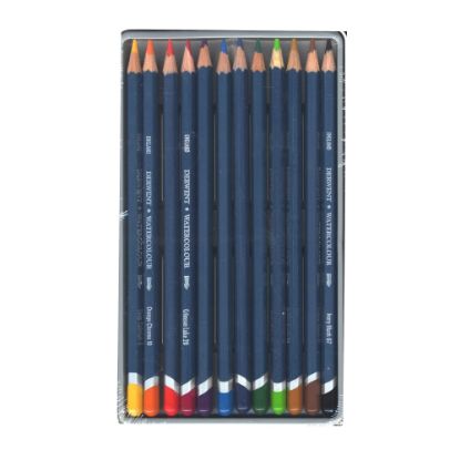 Picture of Derwent Watercolor Pencil Set With Tin, Assorted Colors, Set Of 12 Pencils