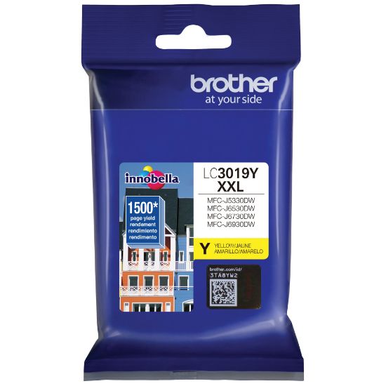 Picture of Brother LC3019I Yellow Extra-High-Yield Ink Cartridge, LC3019Y