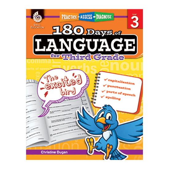 Picture of Shell Education 180 Days Of Language Workbook, Grade 3