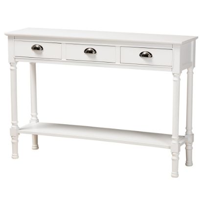 Picture of Baxton Studio French Provincial 3-Drawer Entryway Console Table, 31-15/16inH x 45-5/16inW x 13inD, White