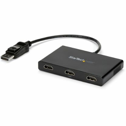 Picture of StarTech.com 3-Port Multi Monitor Adapter, DisplayPort to 3x HDMI MST Hub, Triple 1080p, Video Splitter for Extended Desktop Mode, Windows