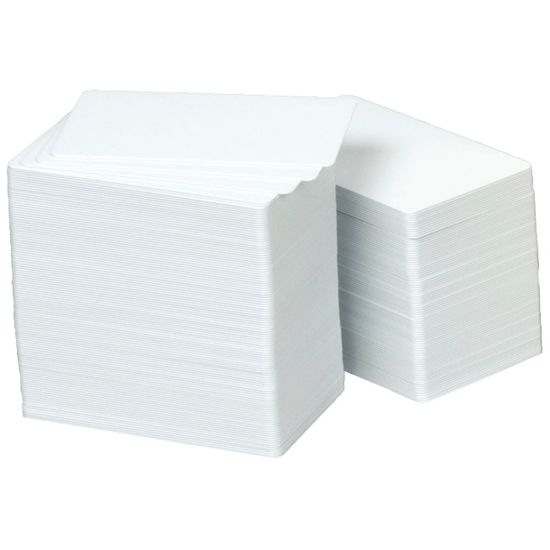 Picture of Zebra Premier Plus PVC Cards, 2.12in x 3.38in, White, Pack Of 100