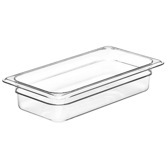 Picture of Cambro Camwear GN 1/3 Size 2in Food Pans, 2inH x 7inW 12-3/4inD, Clear, Set Of 6 Pans