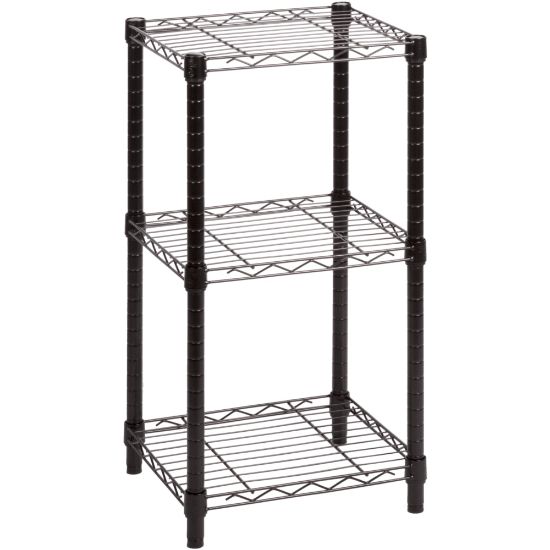 Picture of Honey-Can-Do Steel Small Adjustable Shelving Unit, 3-Tier, 30inH x 15inW x 14inD, Black