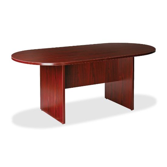 Picture of Lorell Essentials Oval Conference Table, 72inW, Mahogany