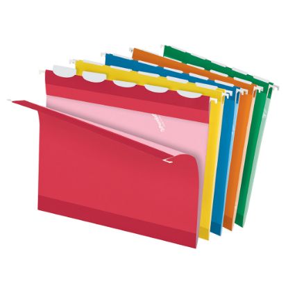 Picture of Pendaflex Ready-Tab Reinforced Hanging Folders, Letter Size, Assorted Colors, 5 Tab, Box Of 25