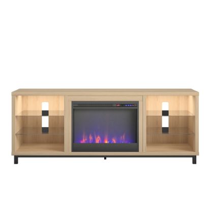 Picture of Ameriwood Home Lumina 70in Fireplace TV Stand, Natural