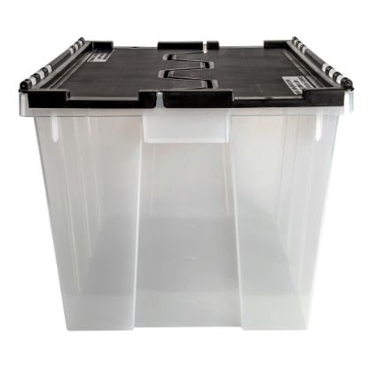 Picture of Greenmade Flip-Top Lid Tote, 12 Gallons, Black/Frost