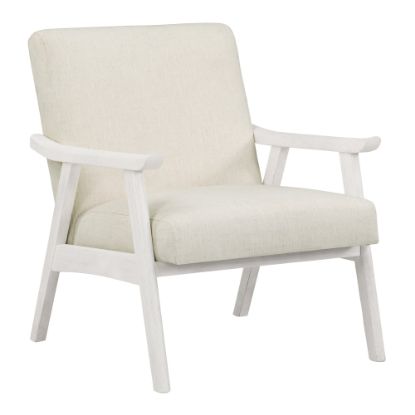 Picture of Office Star Weldon Armchair, Linen/Antique White