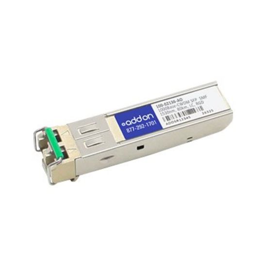 Picture of AddOn - SFP (mini-GBIC) transceiver module (equivalent to: Calix 100-02136) - GigE - 1000Base-CWDM - LC single-mode - up to 49.7 miles - 1530 nm