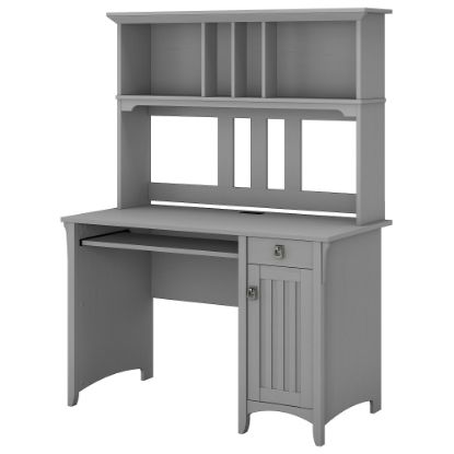 Picture of Bush Furniture Salinas Mission Desk With Hutch, Cape Cod Gray, Standard Delivery