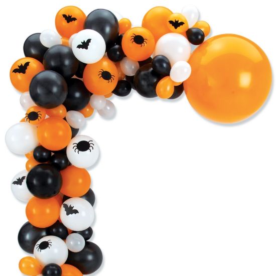 Picture of Amscan Halloween Balloon Garland, 24in x 24in x 24in, Orange/Black